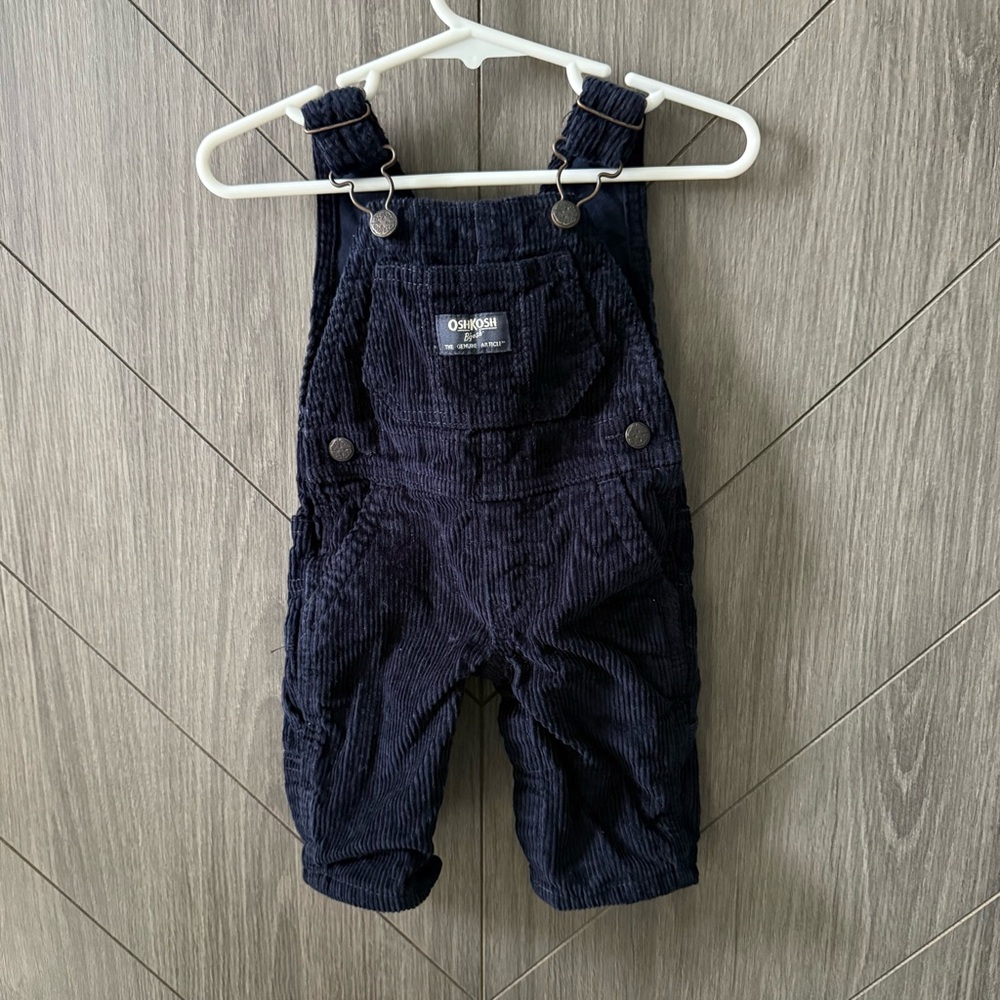 OshKosh B'gosh Dark Black Baby Corduroy Overalls